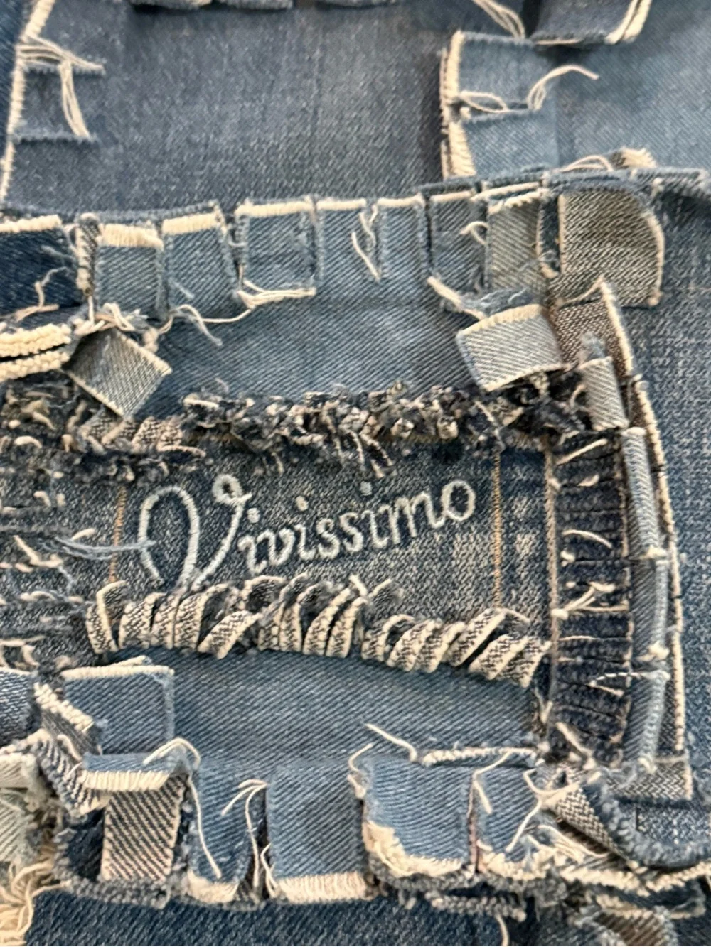 Vintage Denim Handmade Patchwork Quilt vintage hand